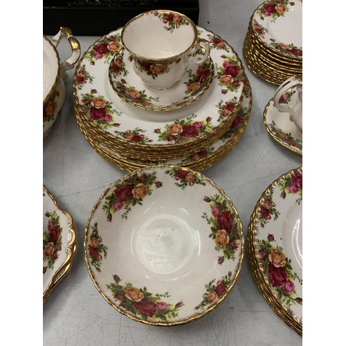 24 - A ROYAL ALBERT ' OLD COUNTRY ROSES' BONE CHINA SIX PIECE DINNER SERVICE