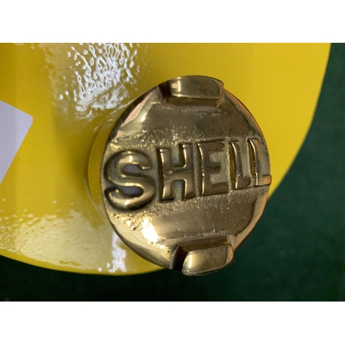 54 - A YELLOW SHELL PETROL CAN