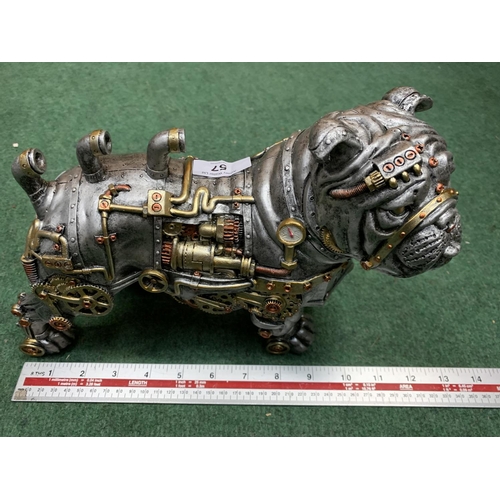 57 - A STEAM PUNK METAL BULLDOG