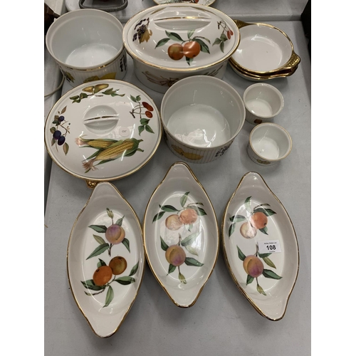 108 - A SET OF ROYAL WORCESTER 'EVESHAM' TABLEWARE