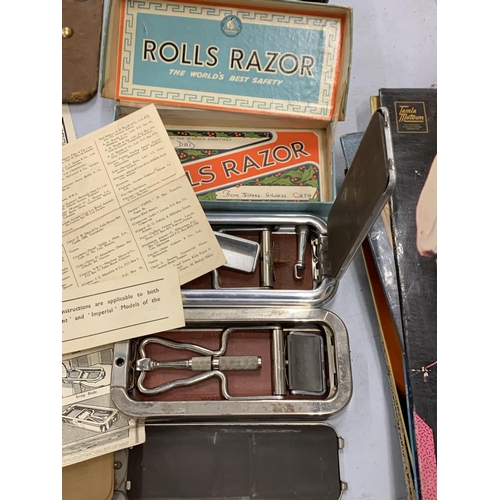 144 - TWO VINTAGE ROLLS RAZORS