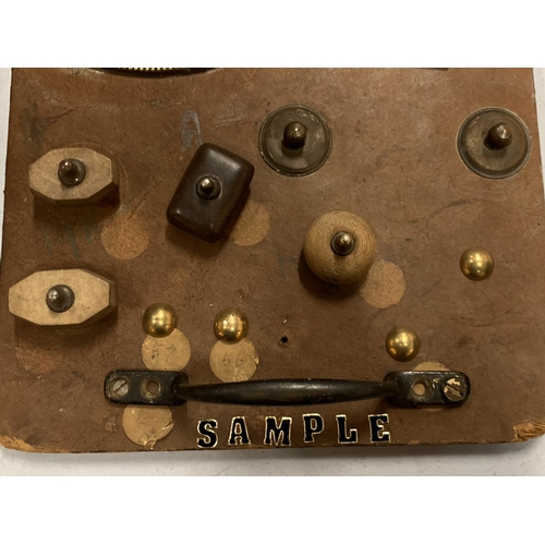 148 - VINTAGE BRASS IRONMONGERY SAMPLE BOARD