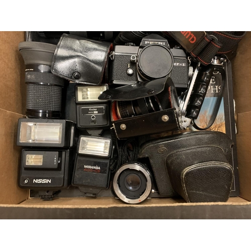 181 - A LARGE QUANTITY OF CAMERA EQUIPMENT TO INCLUDE A CINE CAMERA AND LENSES