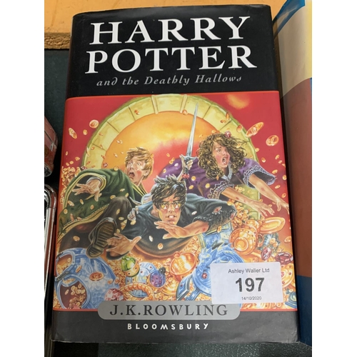 197 - A FIRST EDITION COPY OF 'HARRY POTTER AND THE DEATHLY HALLOWS' BY J K ROWLING