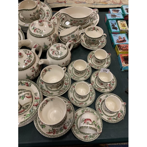 234 - A LARGE COLLECTION OF 'INDIAN TREE' IRONSTONE DINNER WARE