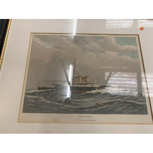 79 - A SERIES OF PRINTS DEPICTING BRITISH BATTLESHIPS TO ALSO INCLUDE SECOND CLASS CRUISER HMS LATONA