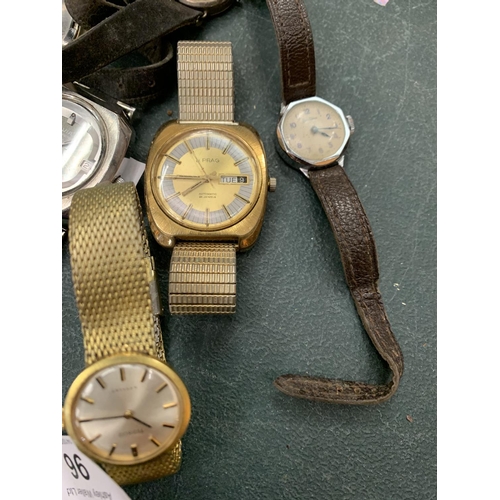 96 - A QUANTITY OF WRISTWATCHES