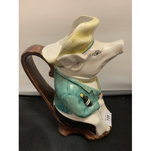 720 - A ROYAL DOULTON PIG TOBY PITCHER