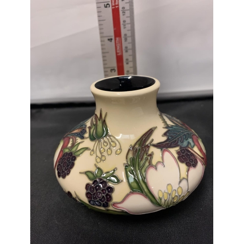 722 - A LIMITED EDITION MOORCROFT BRAMBLE DELL 3 INCH VASE