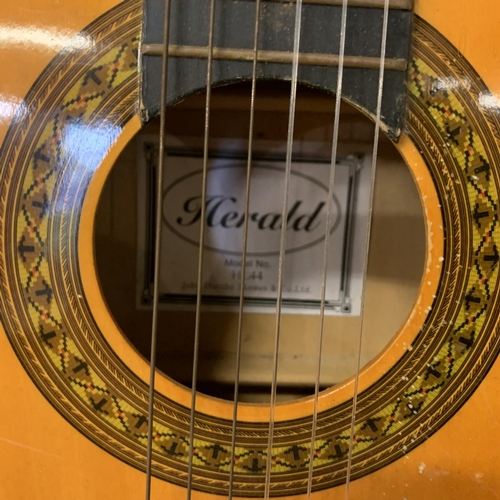 260 - AN ACOUSTIC GUITAR WITH CANVAS CASE