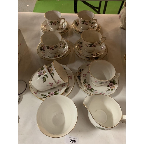 289 - A BONE CHINA 'QUEEN ANNE' PART TEA SET