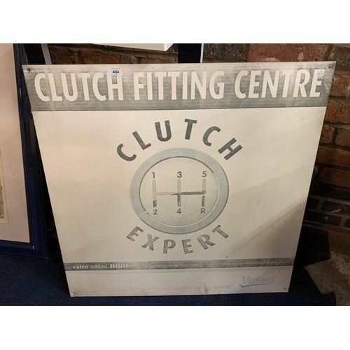 404 - A LARGE ADVERTISING BOARD: VALEO CLUTCH FITTING CENTRE - CLUTCH EXPERT