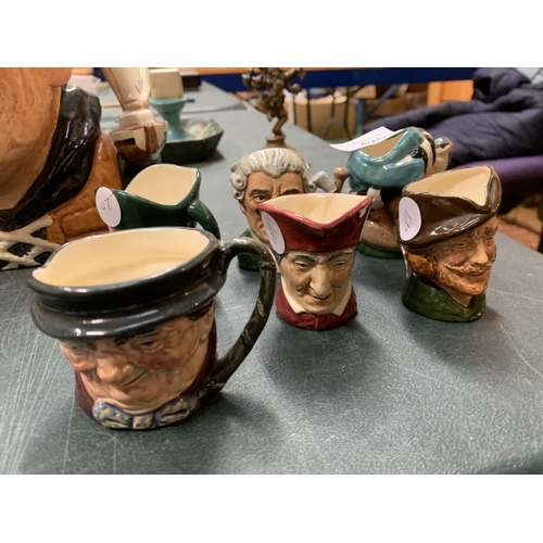 426 - A GROUP OF SIX SMALL ROYAL DOULTON CHARACTER JUGS