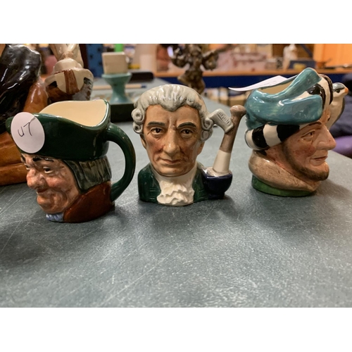 426 - A GROUP OF SIX SMALL ROYAL DOULTON CHARACTER JUGS