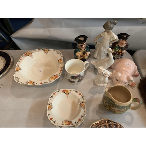 807 - VARIOUS CERAMIC ITEMS TO INCLUDE TO DISHES, FIGURINES, PLATES ETC