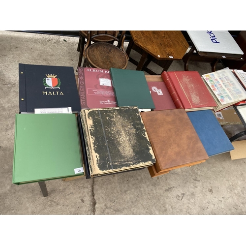 317 - FIVE BINDERS OF MALTA, ONE EACH OF GERMANY, HUNGARY AND AUSTRIA