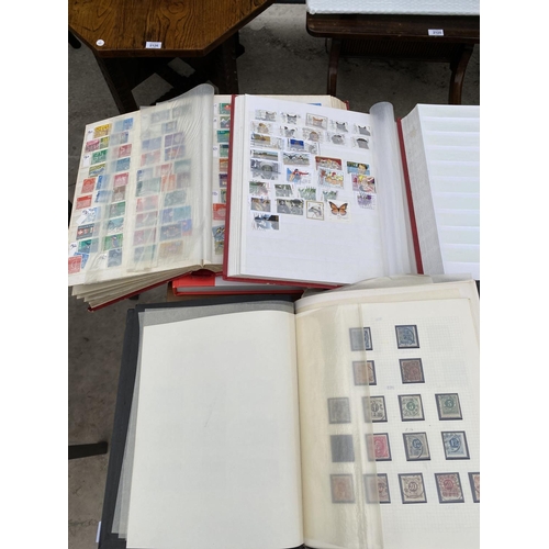 318 - A MIXED LOT OF STAMPS TO INCLUDE THE SCHAUBEK ALBUM PLUS , SWITZERLAND, SWEDEN, USA, AND ONE EMPTY B... 