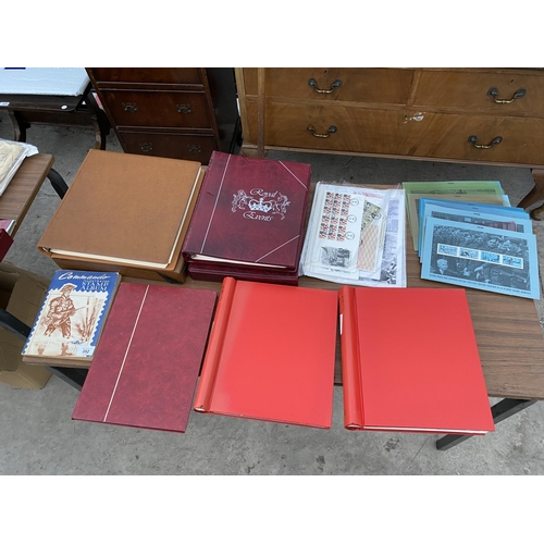 352 - A COLLECTION OF STAMPS, USA TO THREE ALBUMS, ROYAL EVENTS  BINDER, ST VINCENT AND SEVEN CANADA SOVEN... 