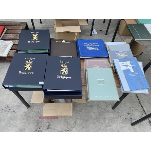 353 - THREE BINDERS OF FDC'S, FIVE AUSTRALIAN YEAR BOOKS PLUS 'HISTORY OF FLIGHT' ALBUM