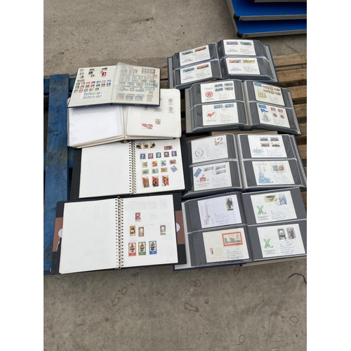 396 - FOUR BINDERS OF GERMAN FDC'S, PLUS FOUR BINDERS CONTAINING GERMAN STAMPS