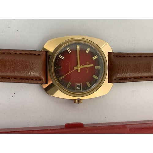 635 - AN GENTS BULOVA AUTOMATIC WRIST WATCH