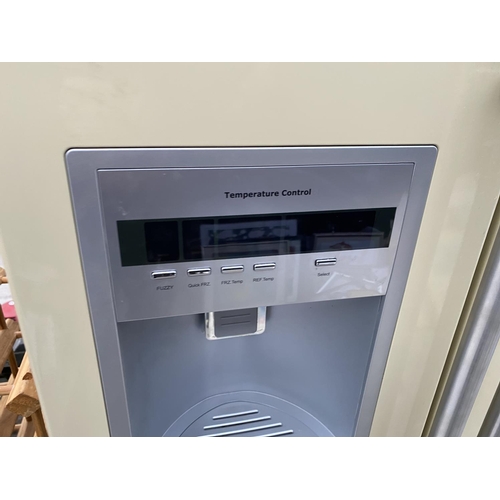 1573 - A RANGEMASTER AMERICAN STYLE FRIDGE FREEZER - BELIEVED WORKING BUT NO WARRANTY