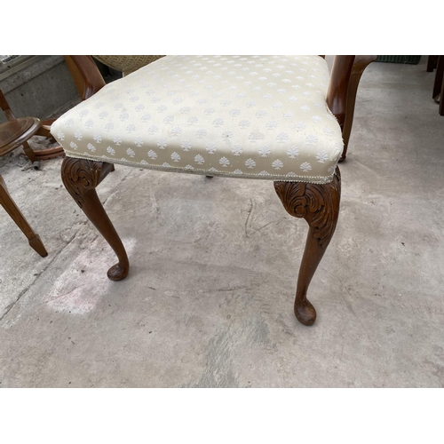 1822 - A MID 20TH CENTURY BURR WALNUT EXTENDING PEDESTAL DINING TABLE, 89x36