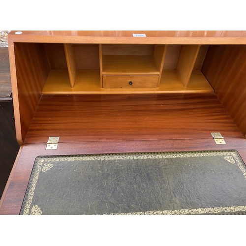 1829 - A MODERN YEW WOOD FALL FRONT BUREAU, 29.5