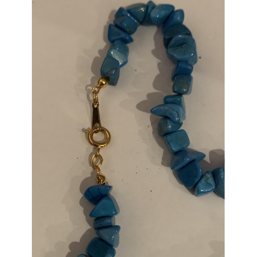 517 - A BLUE CORAL NECKLACE