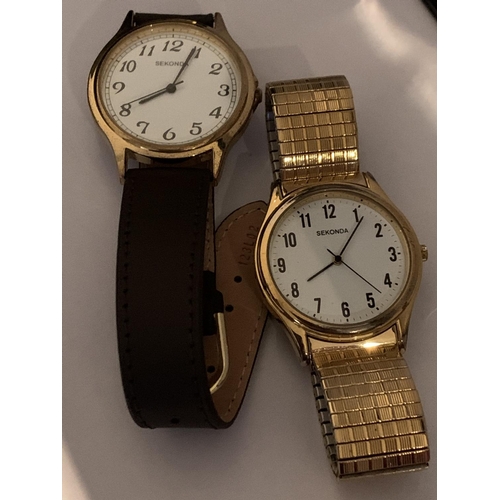 523 - TWO SEKONDA WRIST WATCHES BOTH IN WORKING ORDER