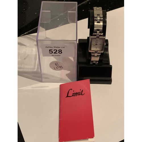 528 - A LADIES LIMIT WRIST WATCH BOXED