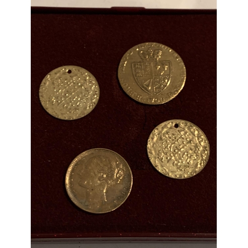 571 - FOUR COIN TOKENS