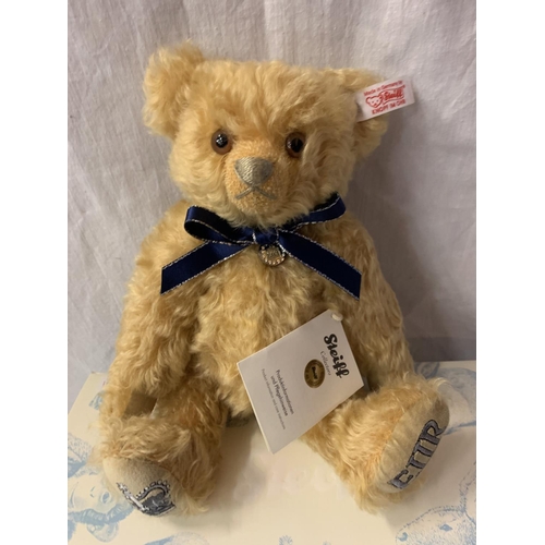 325 - A STEIFF GROWLING TEDDY BEAR DIAMOND JUBILEE EXCLUSIVE TO PETER JONES CHINA BOXED WITH CERTIFICATE