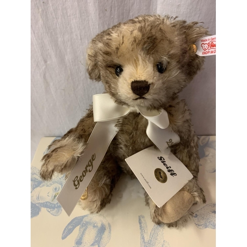 328 - A STEIFF ROYAL BABY WINDSOR TEDDY BEAR BOXED WITH CERTIFICATE