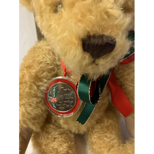 363 - A BOXED MERRYTHOUGHT ROYAL MINT CHRISTMAS BEAR