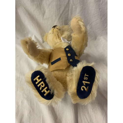 374 - A STEIFF PRINCE WILLIAM H.R.H LIMITED EDITION /1500 BEAR  (DAMAGE TO WAISTCOAT)