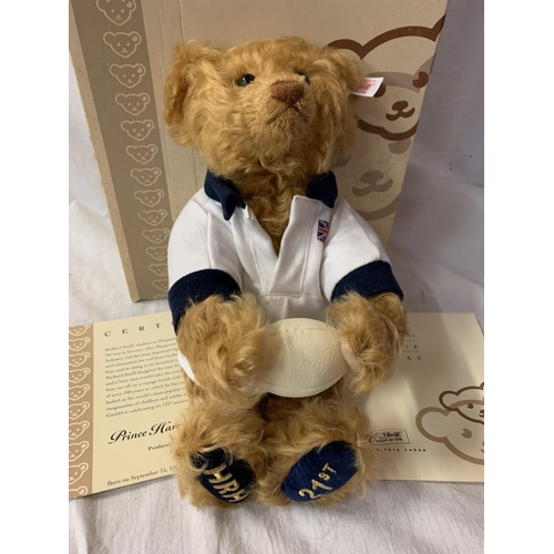 375 - A BOXED STEIFF PRINCE HARRY BEAR LIMITED EDITION /1500