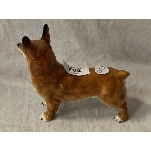 704 - A BESWICK CORGI DOG