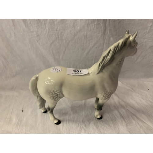 708 - A BESWICK DAPPLE GREY HORSE