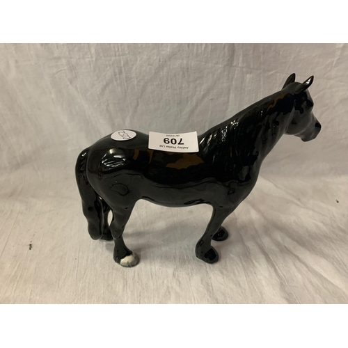 709 - A BESWICK BLACK DALES PONY