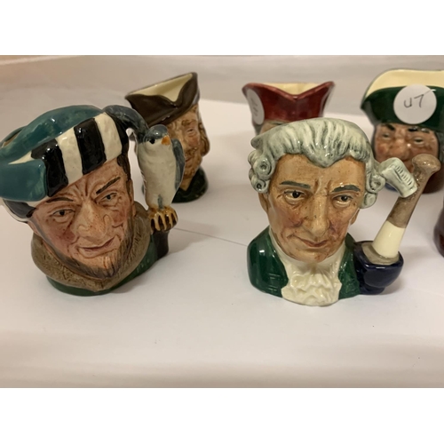 748 - A GROUP OF SIX SMALL ROYAL DOULTON CHARACTER JUGS