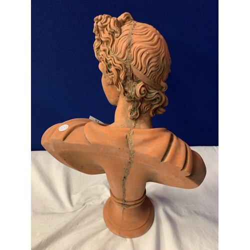 15 - A CLASSICAL TERRACOTTA BUST OF APOLLO