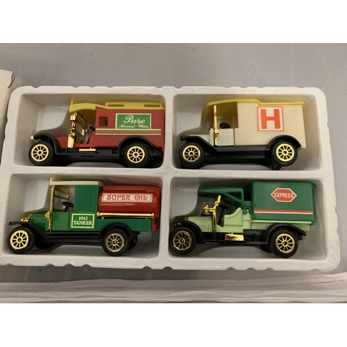 203 - A BOXED SET OF FOUR CLASSIC TRUCK MINATURE MODELS