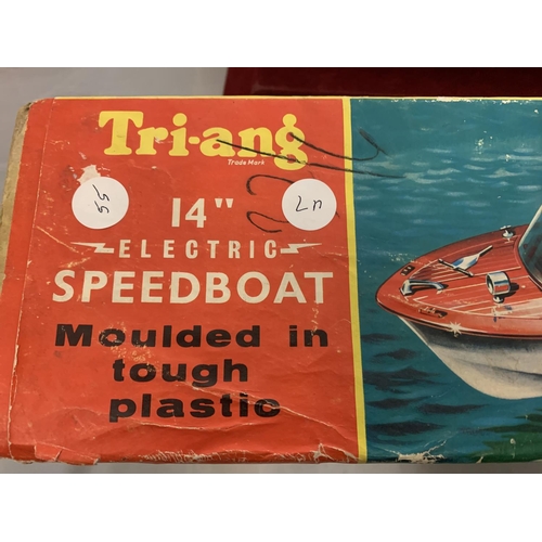 205 - A 'TRI-ANG' FOURTEEN INCH MODEL ELECTRIC SPEEDBOAT