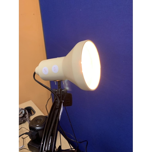 22 - A MODERN TABLE LAMP UTILISING BICYCLE PARTS IN WORKING ORDER