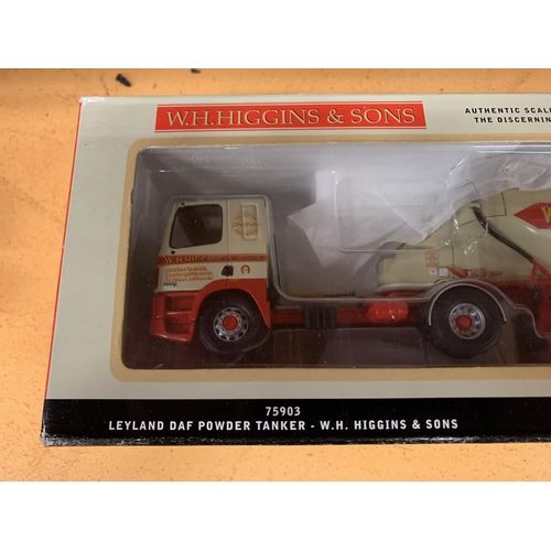 231 - A 'W.H.HIGGINS AND SONS' CORGI CLASSIC LEYLAND DAF POWDER TANKER