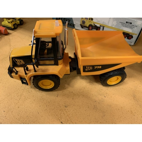 239 - A PAIR OF DUMPER TRUCKS TO INCLUDE A JCB