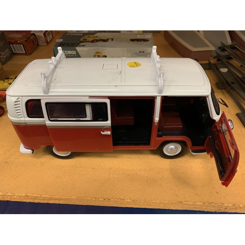 244 - A VOLKSWAGEN TYPE TWO CAMPERVAN BY DICKIE TOYS