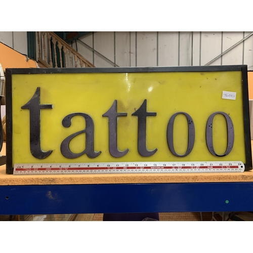 54 - A 'TATTOO' ILLUMINATED LIGHT BOX SIGN