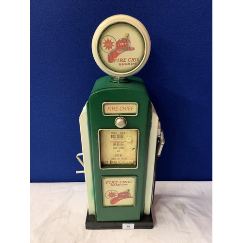 55 - A MODEL 'FIRE-CHIEF' GASOLINE PUMP CUPBOARD